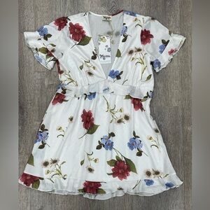 Show Me Your Mumu NWT Floral V-Neck Dress with Ruffles